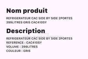 Réfrigérateur Side by Side