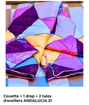 Photo - Couette+Draps +2 Taie d'Oreillers