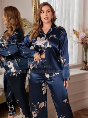 Pyjama Pantalon Modèle Longues Manches Grande Taille