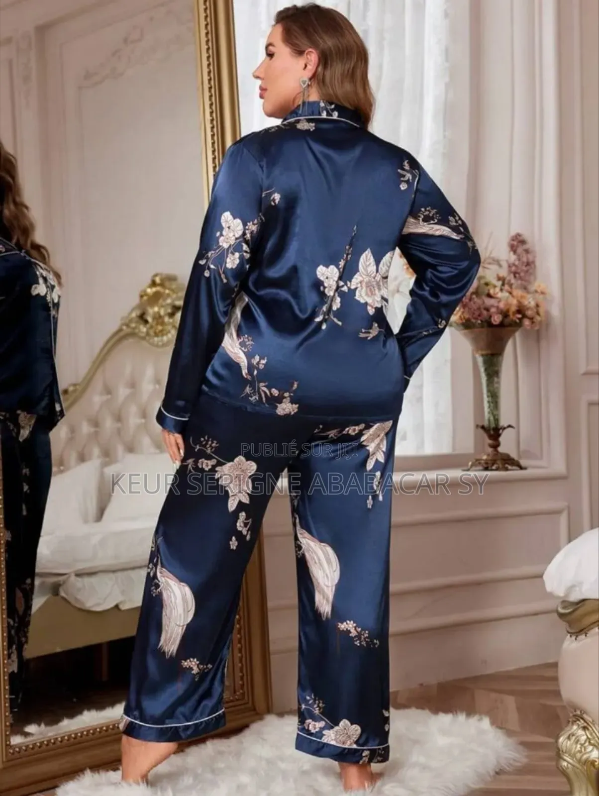 Pyjama Pantalon Modèle Longues Manches Grande Taille