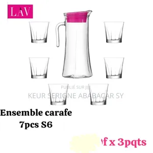 Ensemble Caraffe Et Tasse en Verre