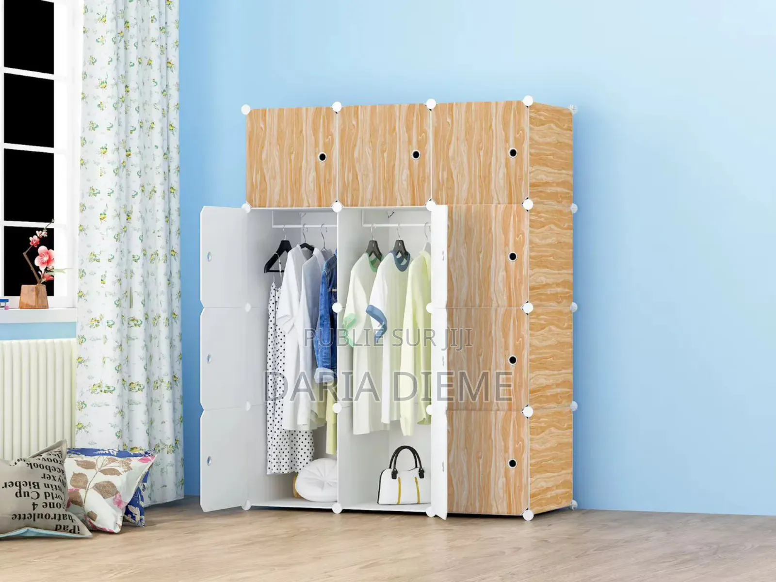 Armoire Penderie 3 Battant en Plastique