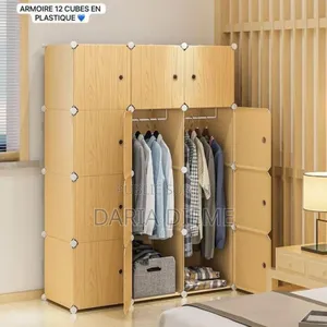 Armoire Penderie 3 Battant en Plastique