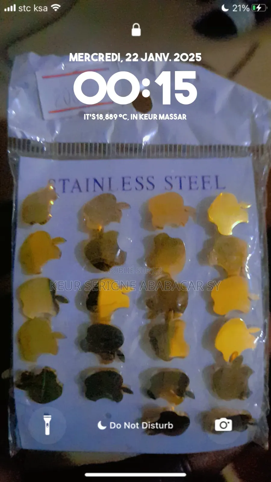 Ensemble Bouclé d'Oreilles Et Bague