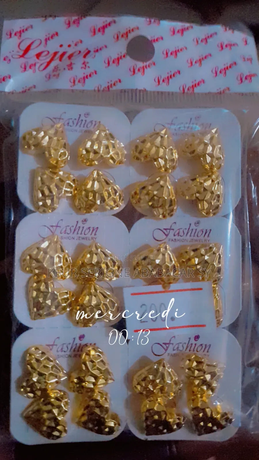 Ensemble Bouclé d'Oreilles Et Bague