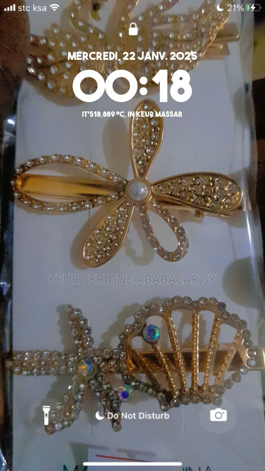 Ensemble Bouclé d'Oreilles Et Bague