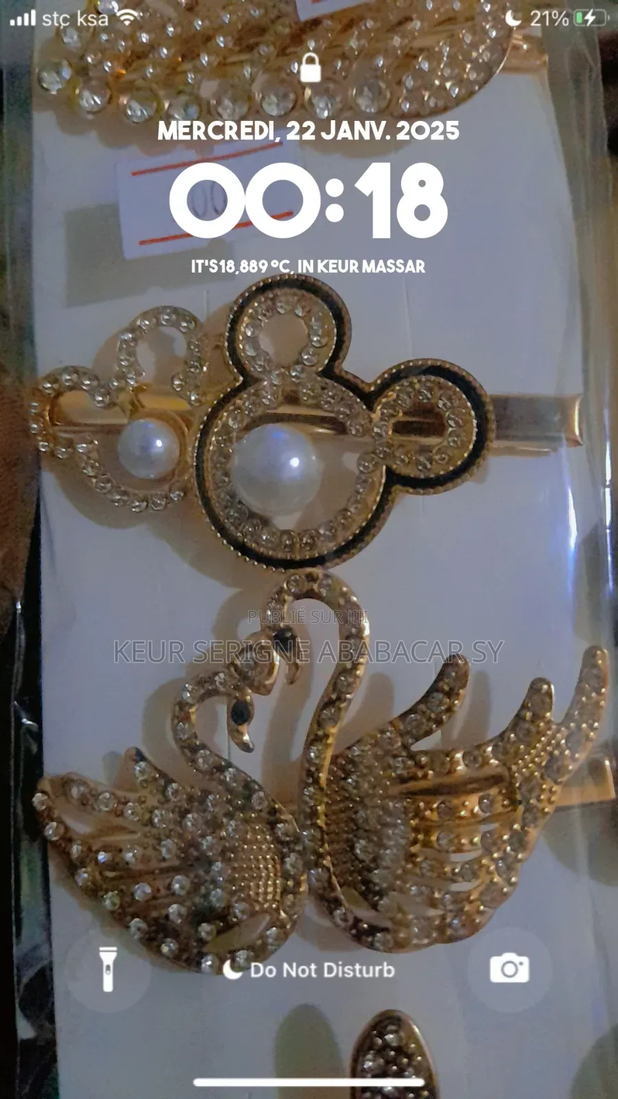 Ensemble Bouclé d'Oreilles Et Bague