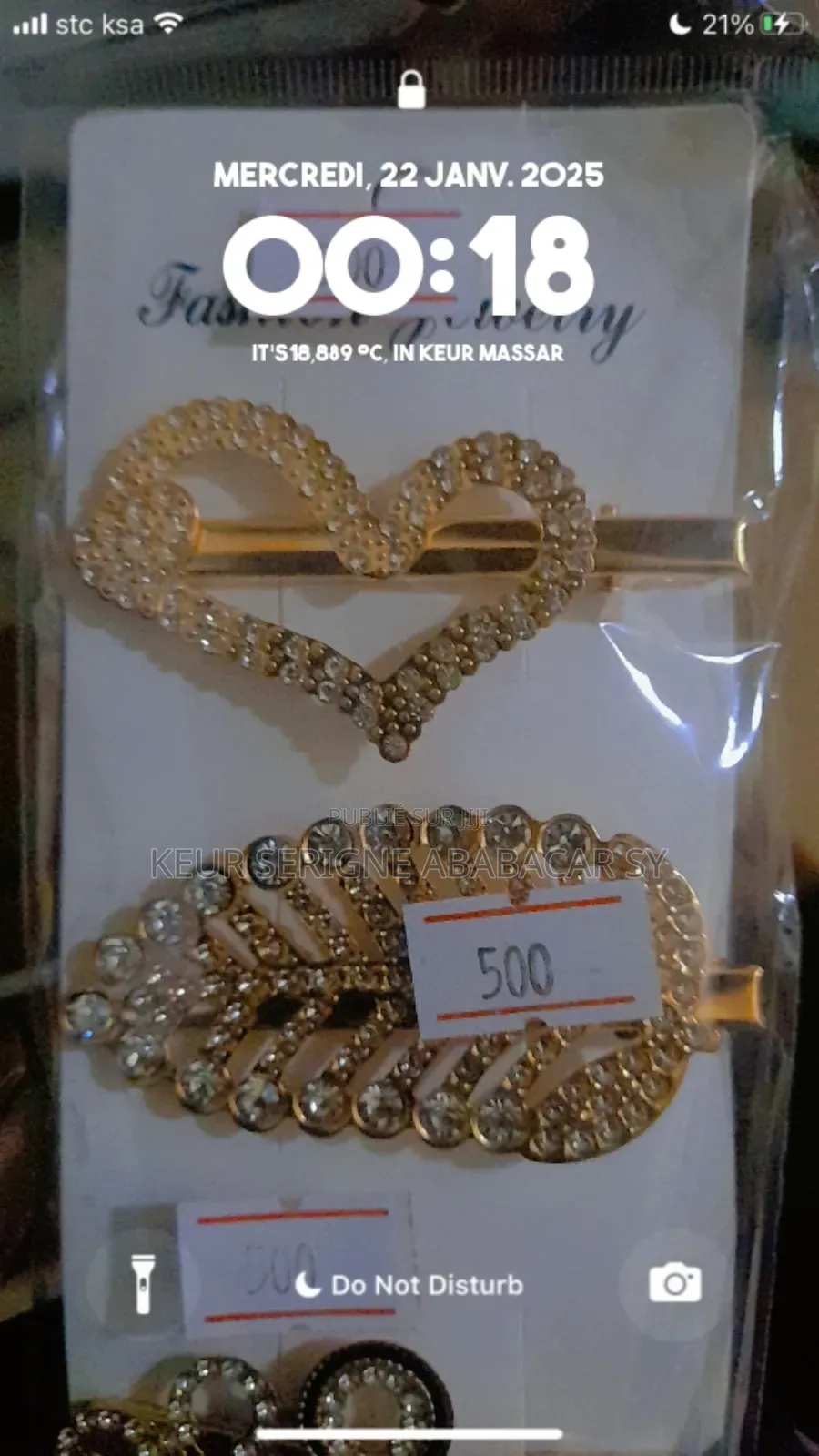 Ensemble Bouclé d'Oreilles Et Bague