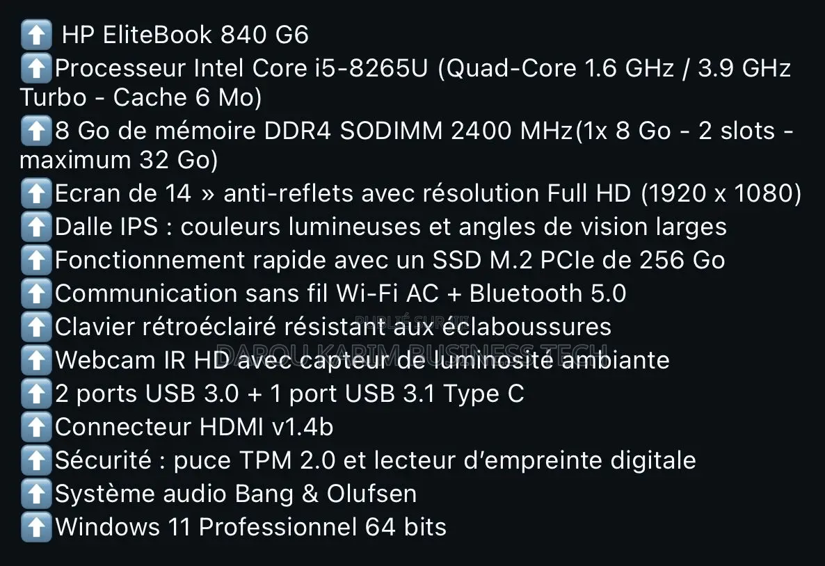 New HP EliteBook 840 G6 8GB Intel Core I5 SSD 256GB