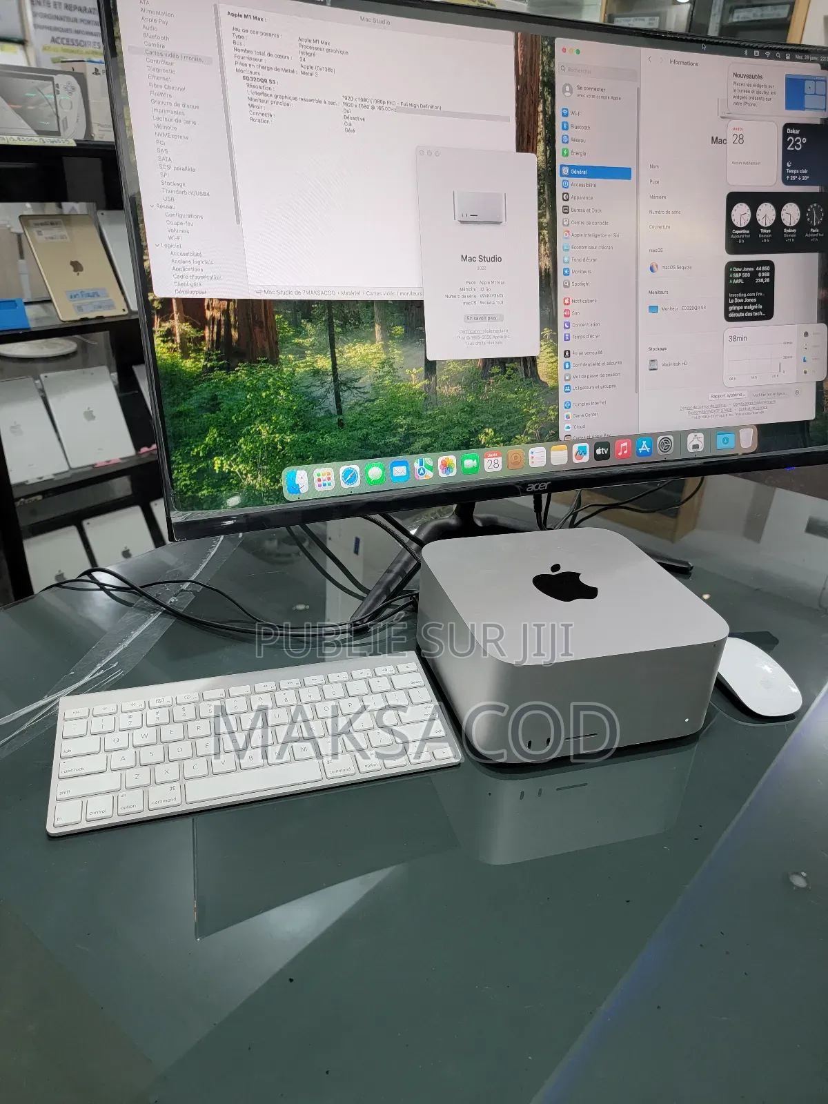 Ordinateur De Bureau Apple Mac Studio 32GB Apple M1 Max SSD 512GB