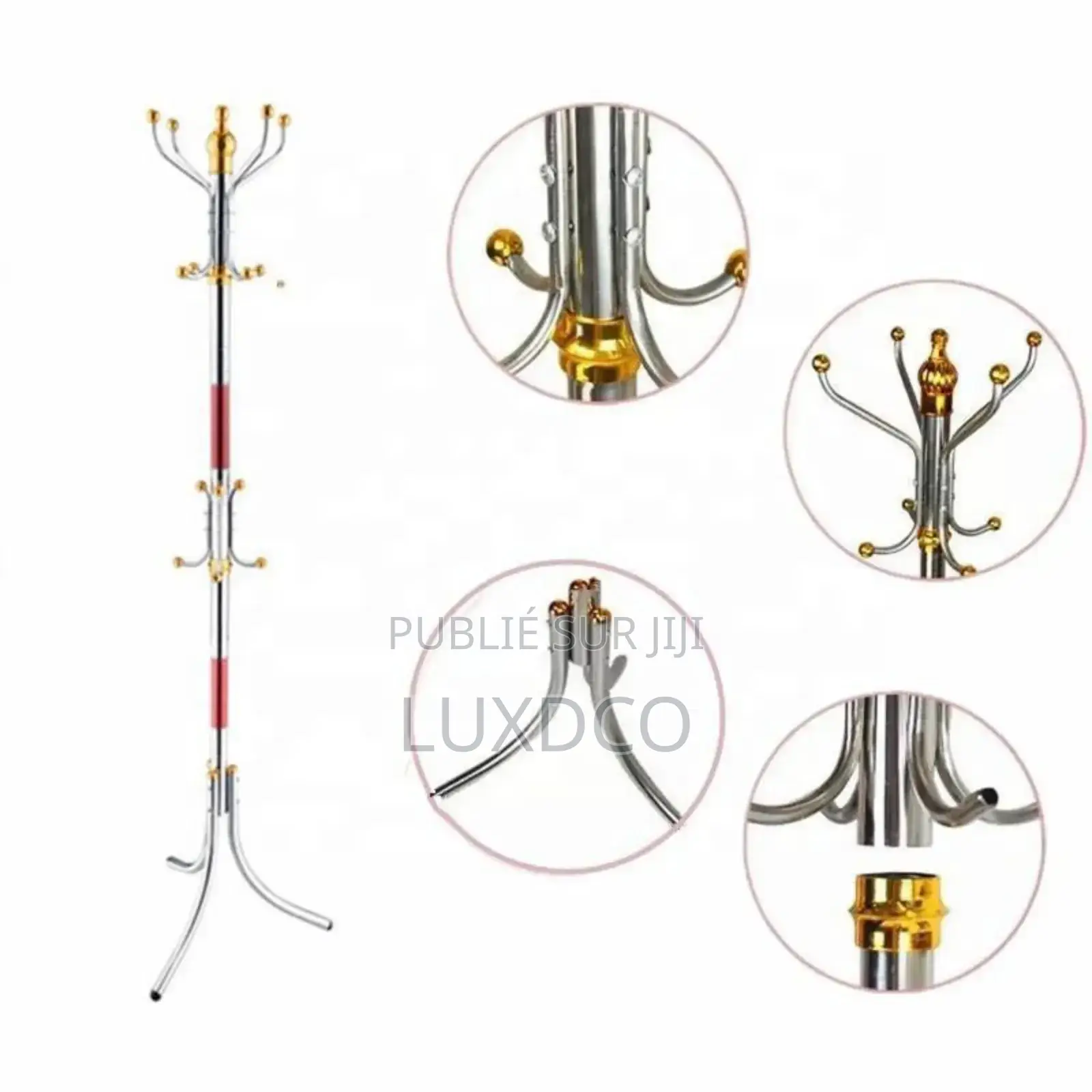 Porte Menteau en Inox Avec Plusieurs Couches De Rangement