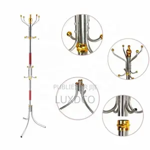 Porte Menteau en Inox Avec Plusieurs Couches De Rangement