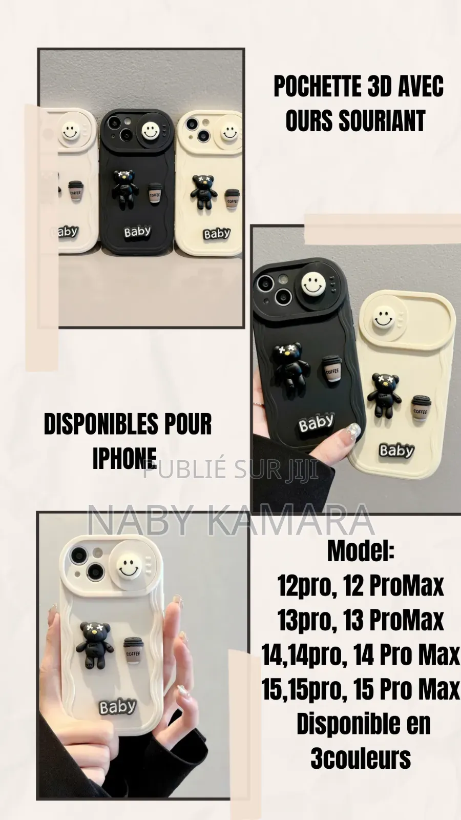 Pochette Pour iPhone 12à15pro,Max