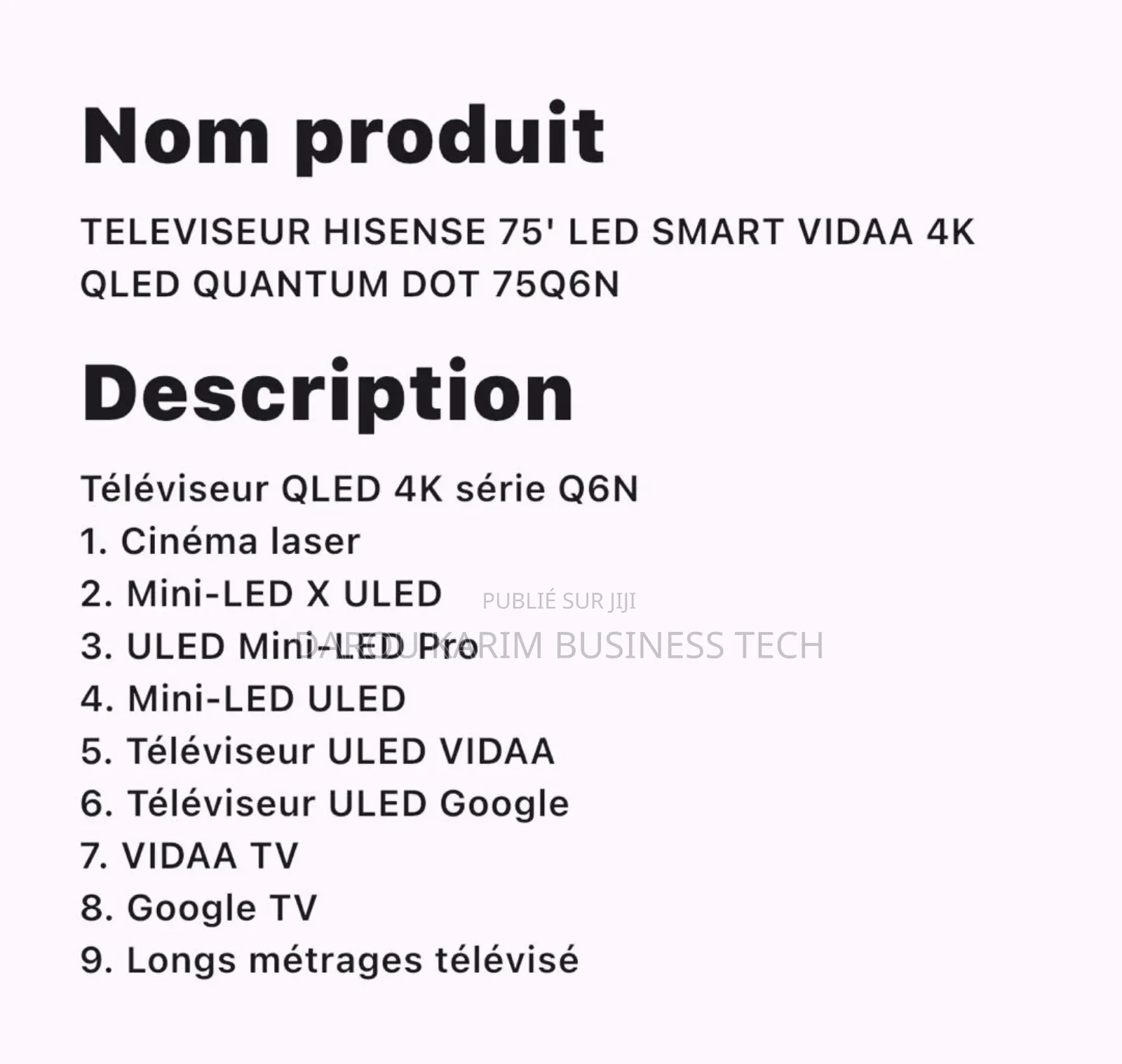 Hisense 75 Pouce Smart TV 