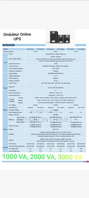 Onduleur Online Ups 1000,2000,3000 Va