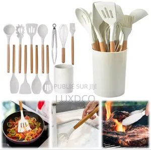 Photo - Ensemble d'Ustensiles De Cuisine 12 Pièces en Silicone.