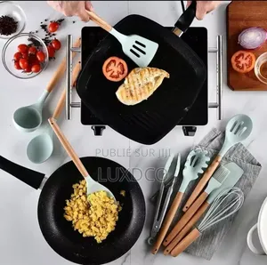 Ensemble d'Ustensiles De Cuisine 12 Pièces en Silicone.