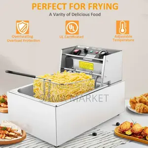 Friteuse Électrique 6L Automatique Acier Inoxydable.