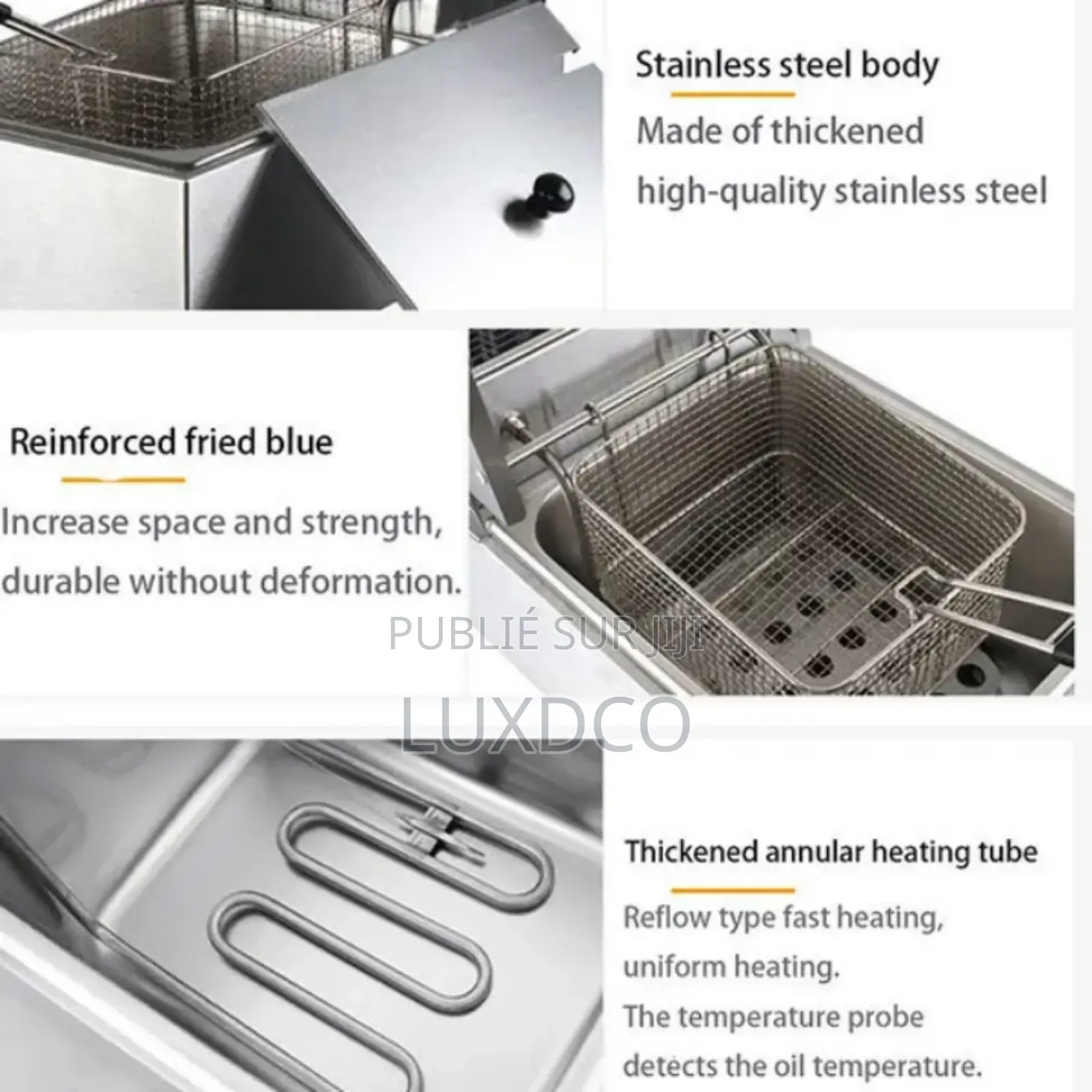 Friteuse Électrique 6L Automatique Acier Inoxydable.