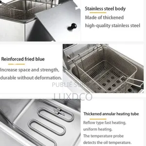 Friteuse Électrique 6L Automatique Acier Inoxydable.