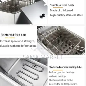 Friteuse Électrique 6L Automatique Acier Inoxydable.