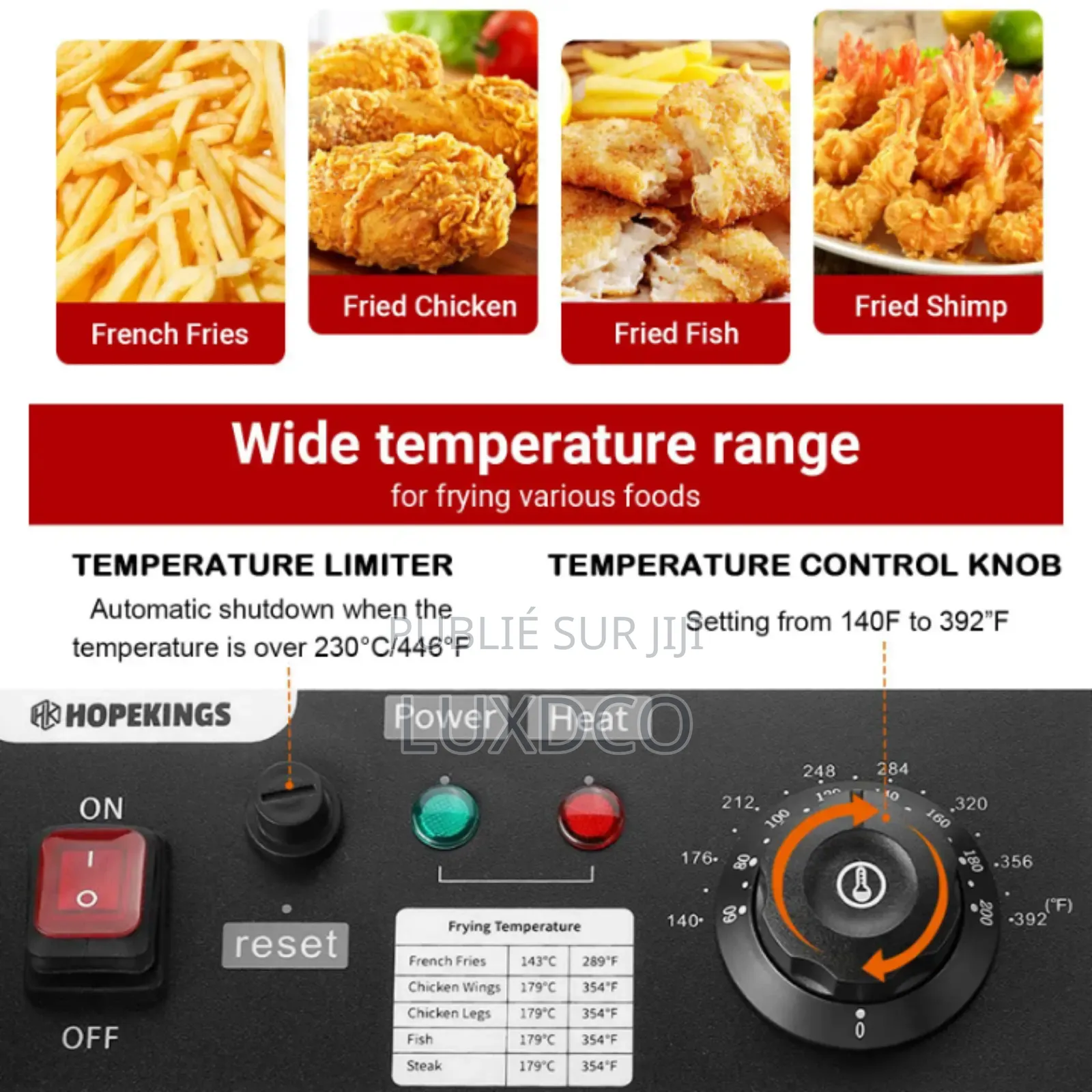 Friteuse Électrique 6L Automatique Acier Inoxydable.