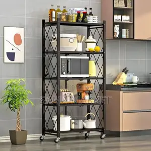 Étagère 5 Niveaux Pliables en Fer.