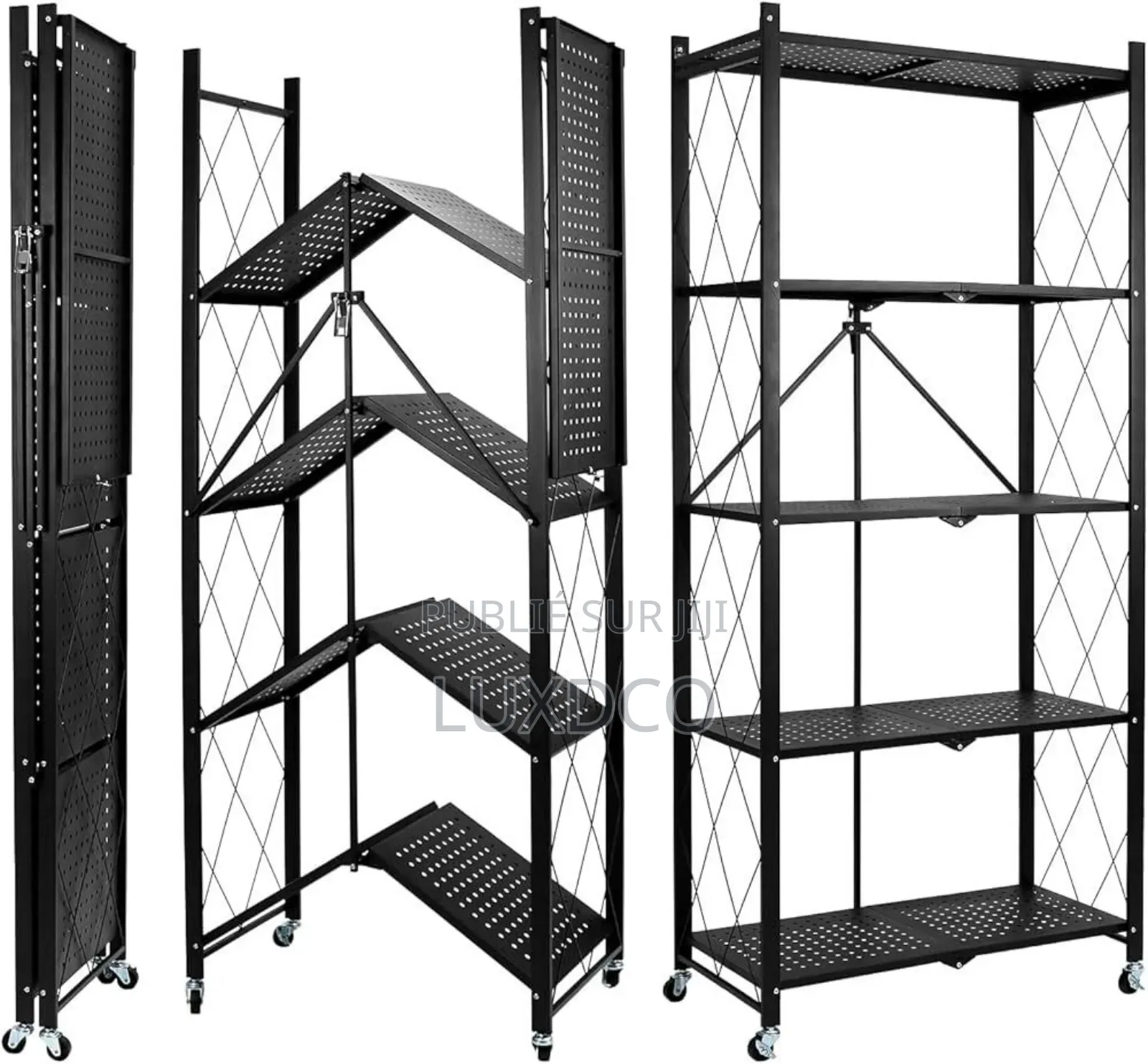 Étagère 5 Niveaux Pliables en Fer.