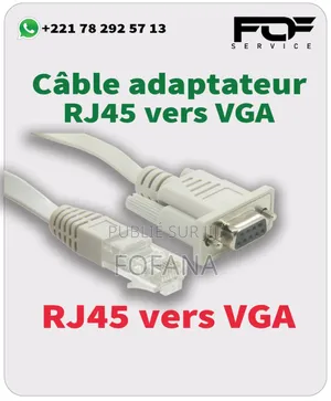 Photo - Cable Adaptateur RJ45 Vers VGA