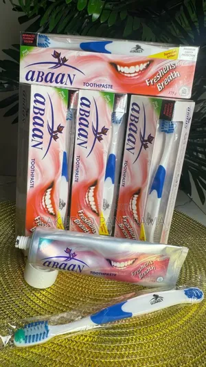 PACK FAMILIALE DE Patte Dentifrice Abaan Avec Brosse a Dent