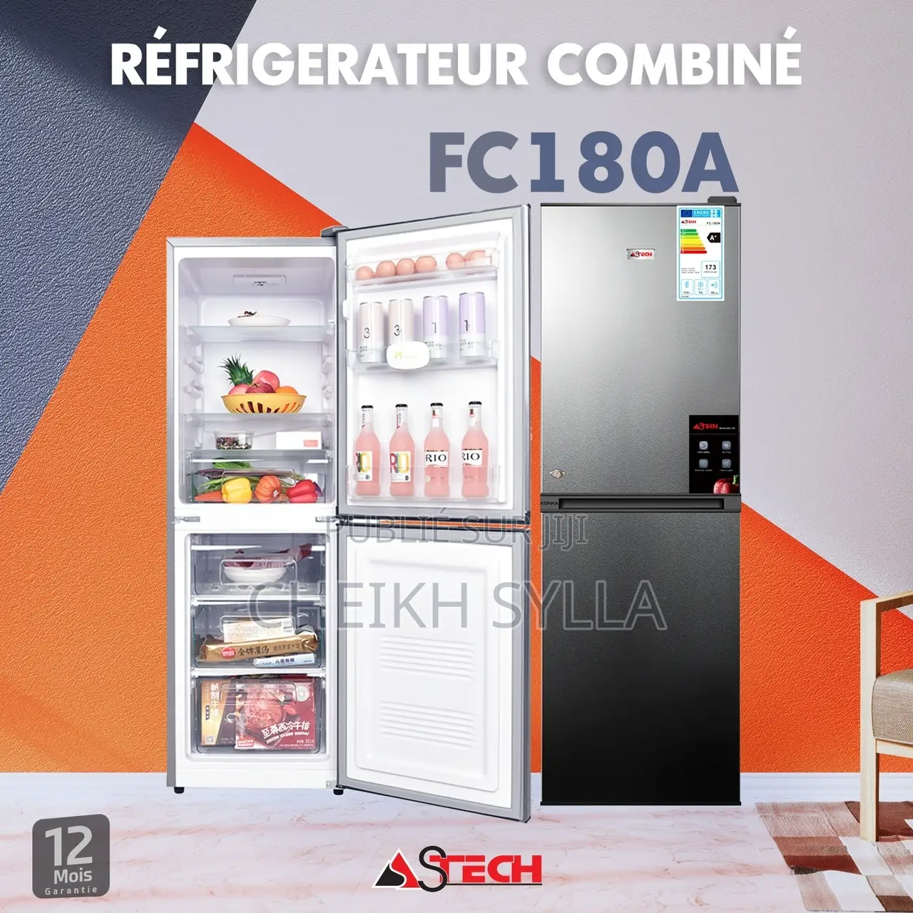 Refrigérateur Combine Astech 3tiroirs