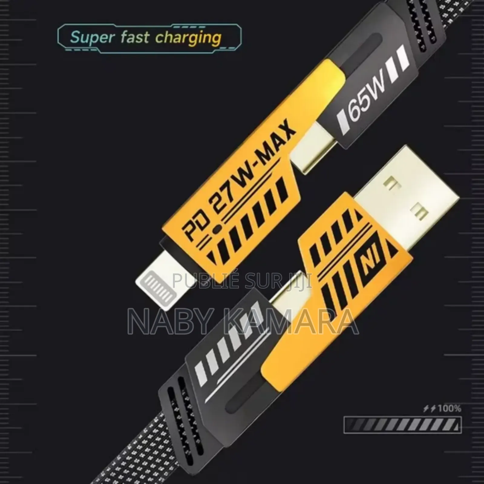 Câble Magnétique Charge Rapide 4en1