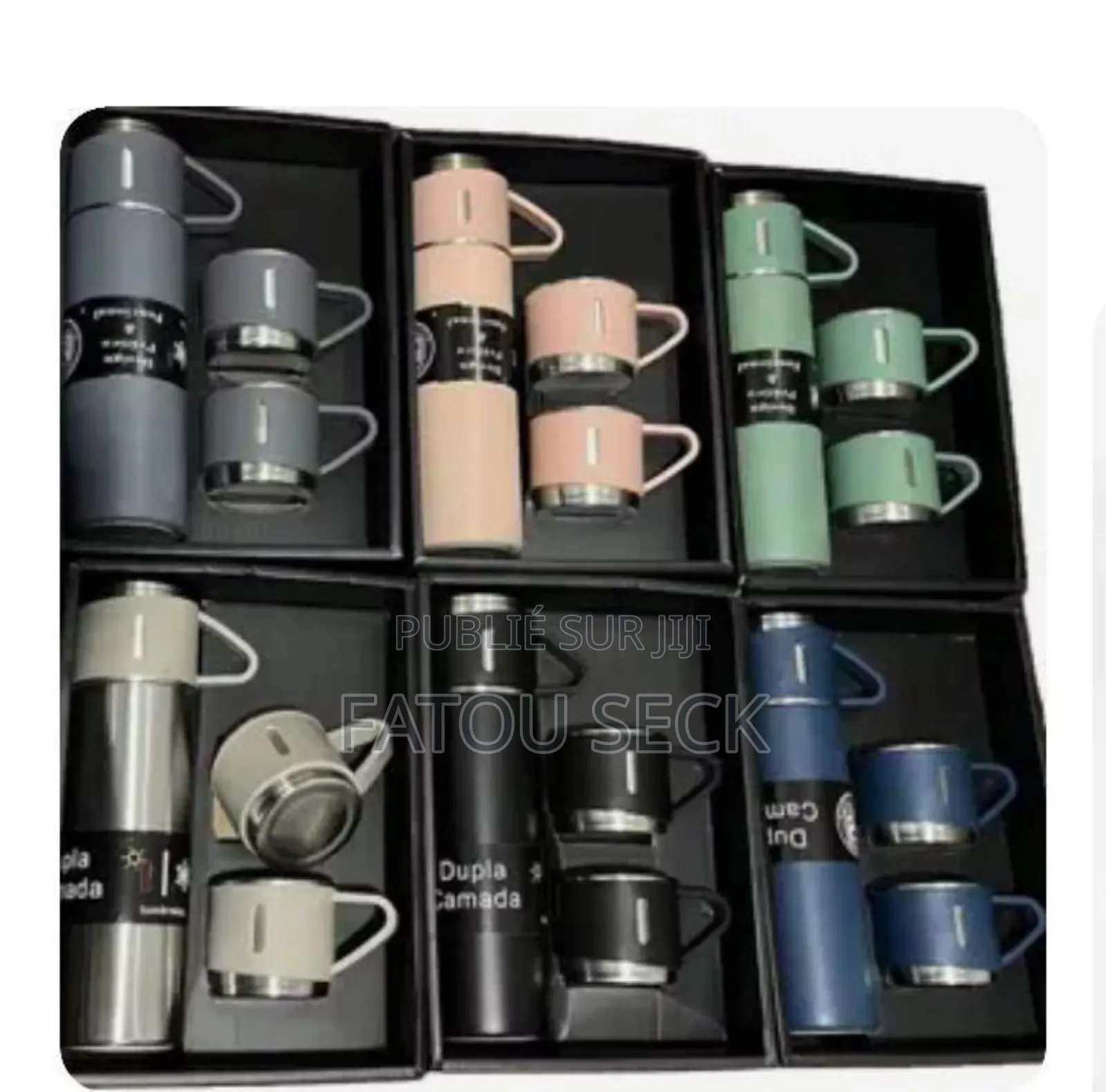 Thermos Portatif Avec 3 Tasses