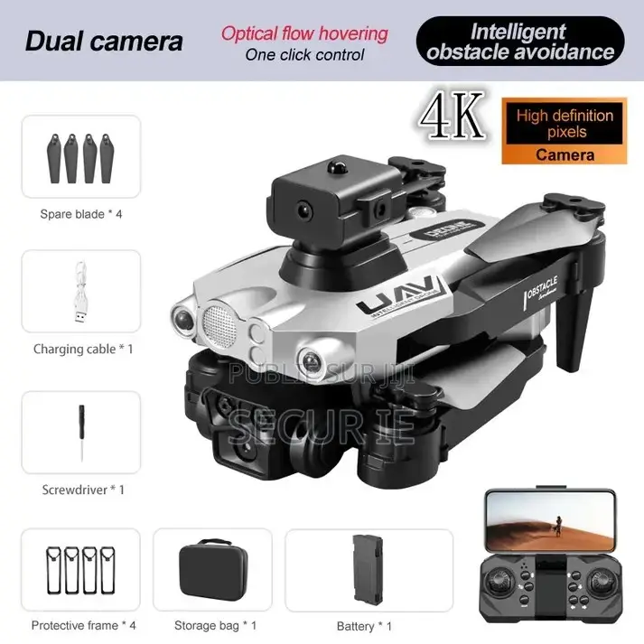 Drone Professionnel Lu200, 5g Hd Couleur Argent