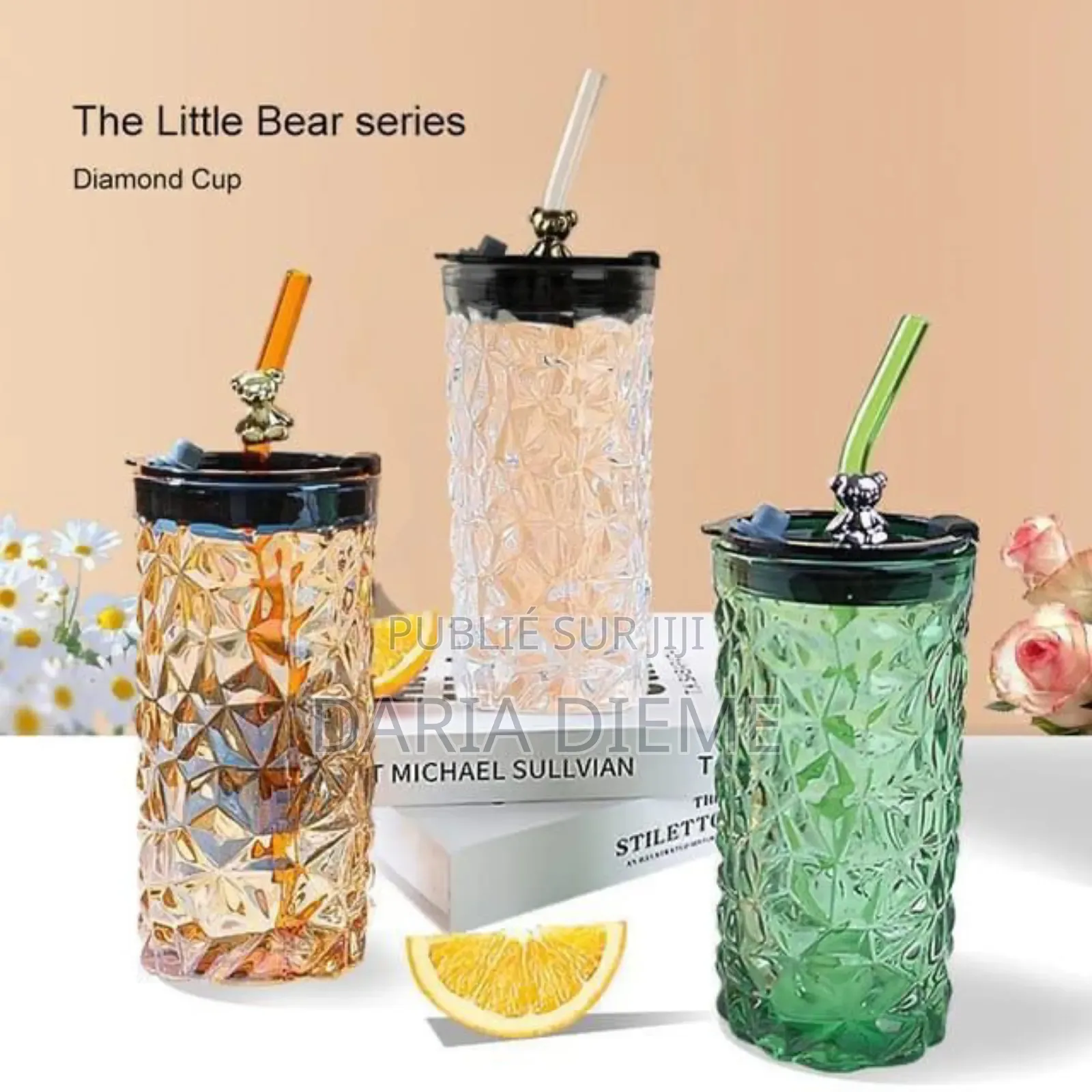 Tasse en Verre Avec Paille