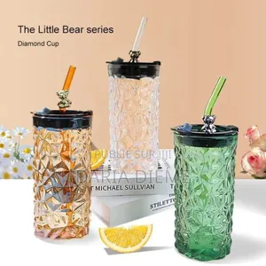 Tasse en Verre Avec Paille