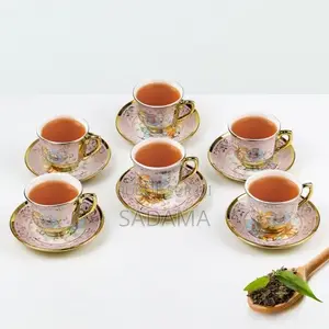 Ensemble 6 Tasses Et Soucoupes en Céramique