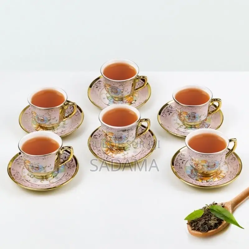 Ensemble 6 Tasses Et Soucoupes en Céramique