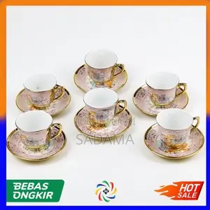 Ensemble 6 Tasses Et Soucoupes en Céramique