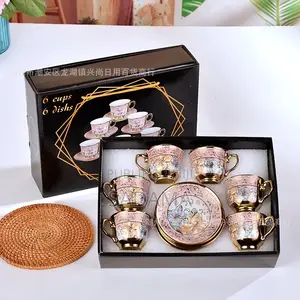 Ensemble 6 Tasses Et Soucoupes en Céramique