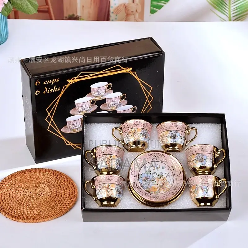 Ensemble 6 Tasses Et Soucoupes en Céramique