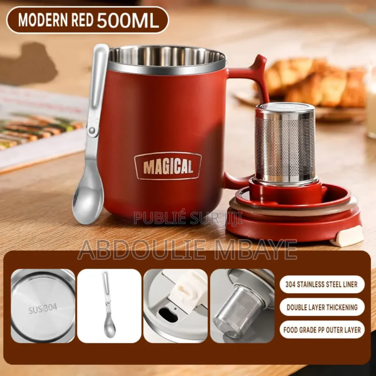 Tasse À Café De Voyage en Acier Inoxydable