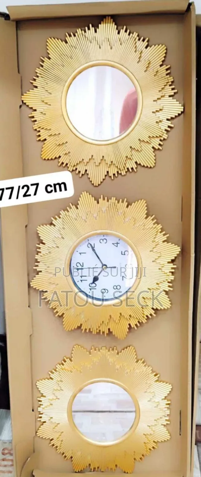 Déco Montre Miroir 3 Pièces