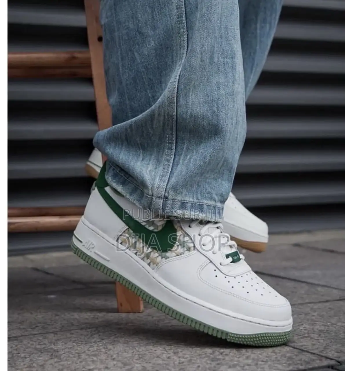 Air Force Blanche Verte Authentiques 40;41;42;43;44;45