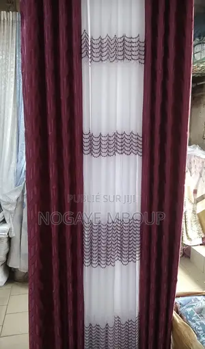 Rideau 3 Pièces Avec Anneaux