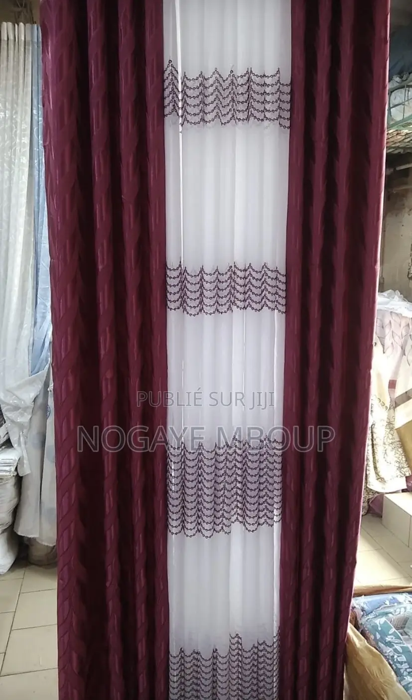 Rideau 3 Pièces Avec Anneaux