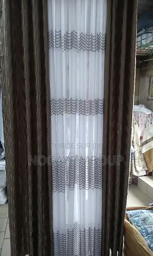 Rideau 3 Pièces Avec Anneaux