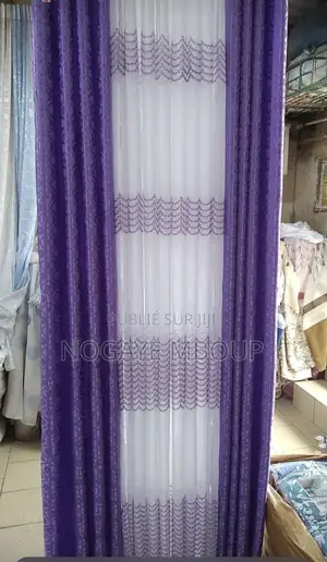 Rideau 3 Pièces Avec Anneaux