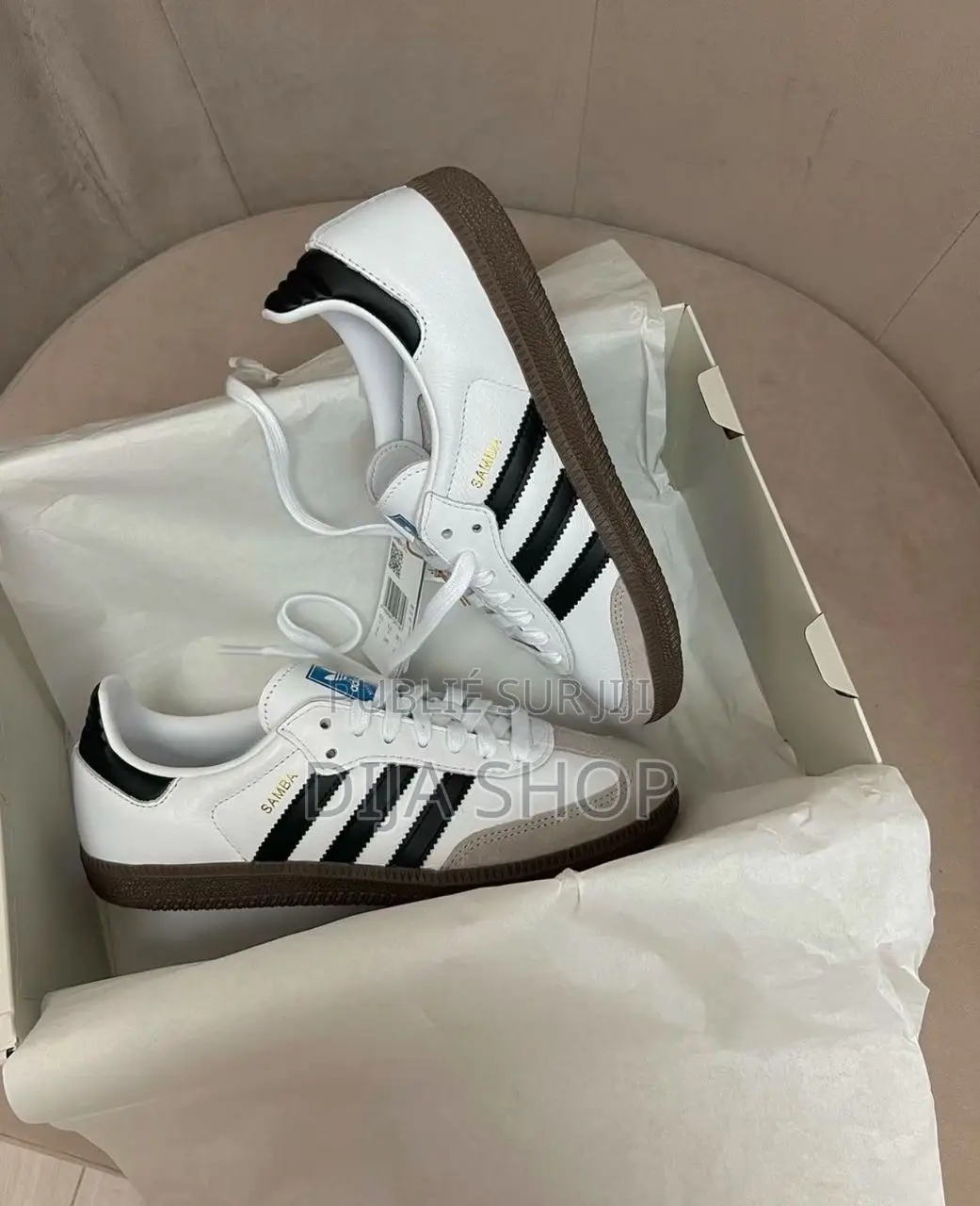 Original Adidas Samba Og White Wonder Clay Gum Disponible