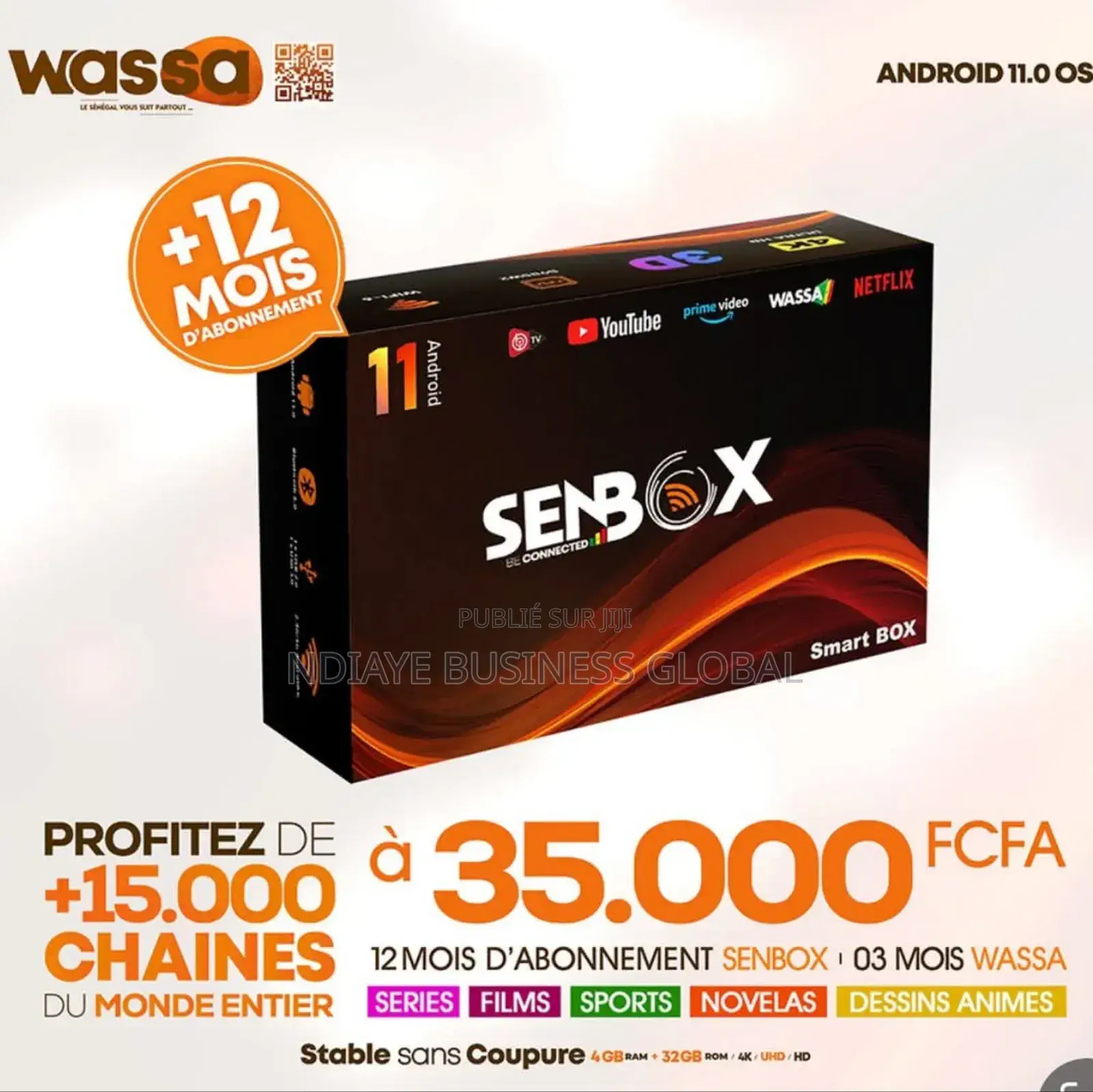 Sen Box Iptv Disponible Prix Khéwal